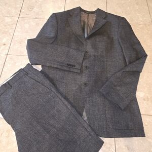 Inthema Italian Men's Gray Suit - Virgin Wool EUR 50R/40R 36x30-REDASuper 120s